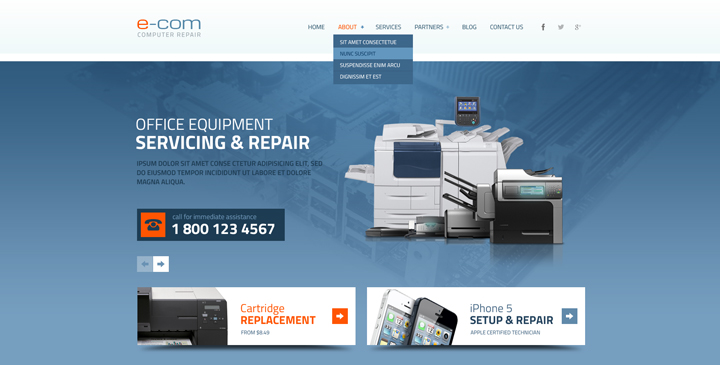 computer service wordpress theme
